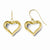 10k Yellow Gold Polished Heart Shepherd Hook Earrings