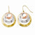 10K Tri-Color Gold Polished Shepherd Hook Earrings