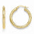 10k Yellow Gold Polished & Textured Hinged Hoop Earrings