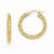 10k Yellow Gold Polished Diamond-cut Hoop Earrings