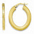 10k Yellow Gold Polished Satin Diamond-cut Oval Hoop Earrings