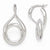 10k White Gold Polished Fancy Hinged Hoop Earrings