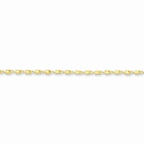 10K Yellow Gold Marquise Chain Bracelet