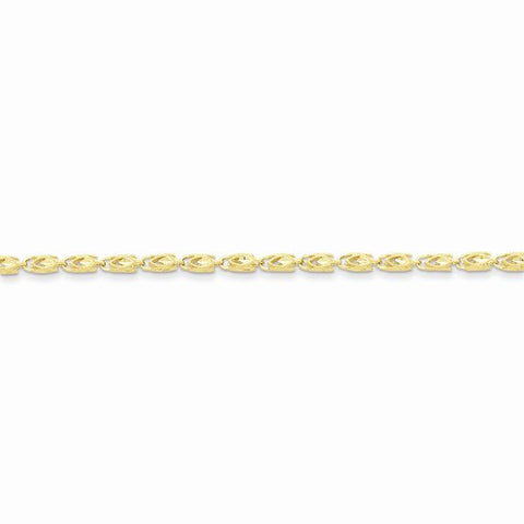 10K Yellow Gold Marquise Chain Bracelet