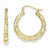 10k Yellow Gold Polished Hollow Classic Earrings