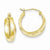 10k Yellow Gold Square Tube Hoop Earrings