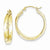 10k Yellow Gold Square Tube Hoop Earrings