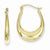 10k Yellow Gold Polished Hollow Classic Earrings