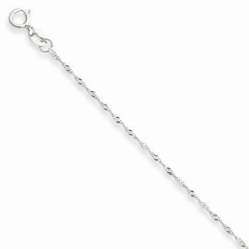 14K White Gold Singapore Chain