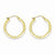 10k Yellow Gold Diamond-cut 3x25mm Hollow Tube Hoop Earrings