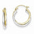 10K Yellow White Gold Twist Hoop Earring, Jewelry Earrings