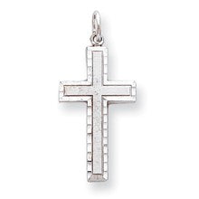 10k White Gold CROSS Charm hide-image