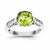 10k White Gold Diamond and Peridot Ring