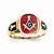 10k Yellow Gold Red Acrylic Mens Masonic Ring