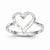 10k White Gold Diamond Heart Ring