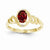 10k Yellow Gold Garnet Diamond Ring