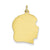 10k Yellow Gold Plain Large .013 Gauge Facing Right Engravable Girl Head Charm hide-image