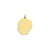 Plain Large .013 Gauge Facing Left Engravable Boy Head Charm in 10k Yellow Gold