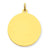 10k Yellow Gold Plain .013 Gauge Circular Engravable Disc Charm hide-image