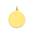 Plain .018 Gauge Circular Engravable Disc Charm in 10k Yellow Gold