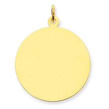 10k Yellow Gold Plain .013 Gauge Circular Engravable Disc Charm hide-image