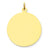 10k Yellow Gold Plain .013 Gauge Circular Engravable Disc Charm hide-image