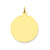 Plain .013 Gauge Circular Engravable Disc Charm in 10k Yellow Gold