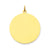 Plain .013 Gauge Circular Engravable Disc Charm in 10k Yellow Gold