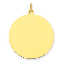 10k Yellow Gold Plain .013 Gauge Circular Engravable Disc Charm hide-image