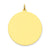 Plain .018 Gauge Circular Engravable Disc Charm in 10k Yellow Gold