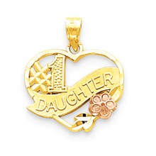 10k Gold #1 Daughter Charm hide-image