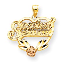 10k Yellow Gold Two-Tone Special Grandma Heart Charm hide-image