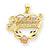 10k Yellow Gold Two-Tone Special Grandma Heart Charm hide-image