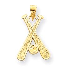 10k Yellow Gold Baseball Charm hide-image