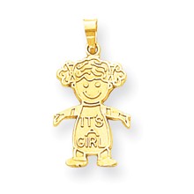 10k Yellow Gold Girl with It's a Girl Charm hide-image