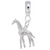 Giraffe Charm Dangle Bead In Sterling Silver