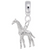 Giraffe charm dangle bead in Sterling Silver hide-image