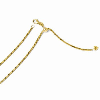 14K Yellow Gold Adjustable Semi Solid Box Chain