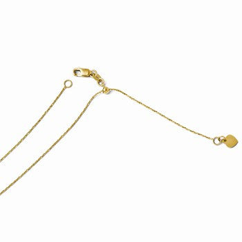 14K Yellow Gold Adjustable Criss Cross Chain