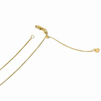 14K Yellow Gold Adjustable Wheat Chain