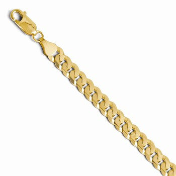 14K Yellow Gold Beveled Curb Chain