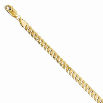 14K Yellow Gold Beveled Curb Chain