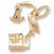 Stork,Boy charm in Yellow Gold Plated hide-image