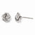 14k White Gold Polished & Texured Post Earrings