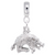 Wild Boar charm dangle bead in Sterling Silver hide-image