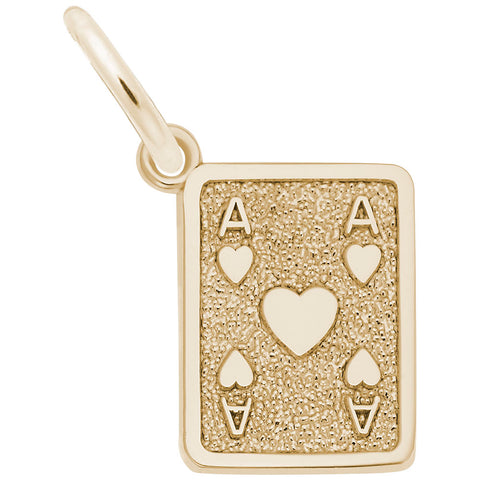 Card Charm In Yellow Gold