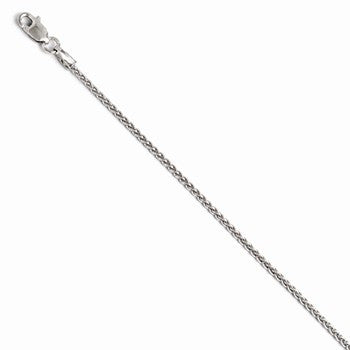 14K White Gold Wheat Chain