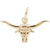 Steer Charm in Yellow Gold Plated