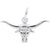 Steer Charm In Sterling Silver