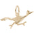 Road Runner Bird Charm In Yellow Gold